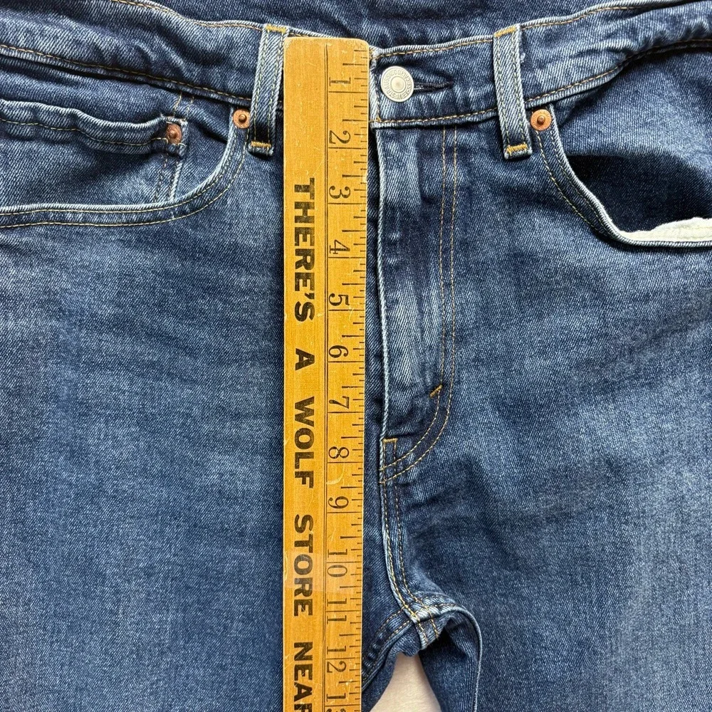 Levis Jeans Men 34 x 34 505‎ Regular Fit Straight Leg Dark Wash Denim Classic - Picture 3 of 12